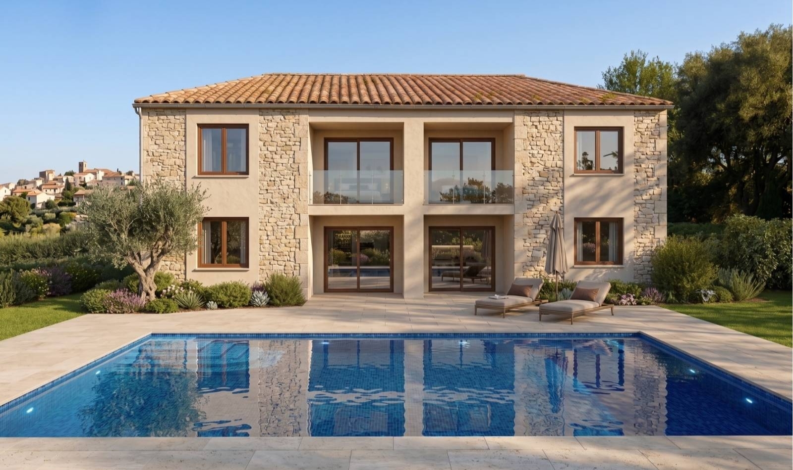 Villa Casa L’Alivetu neuve à divisée en 4 appartements T3 de 67 m² chacun