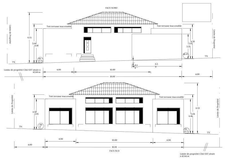Plan de construction pour permis de construire à Vescovato PLU