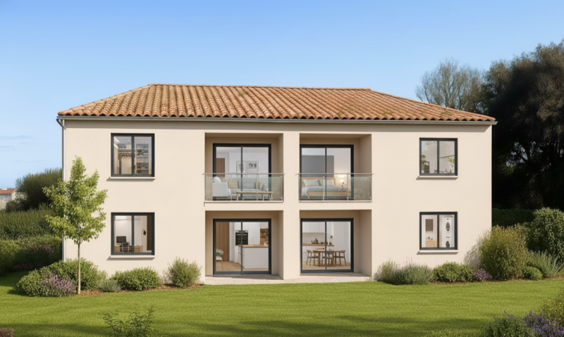 Villa Casa L’Alivetu neuve à divisée en 4 appartements T3 de 67 m² chacun