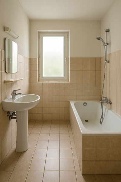 AVANT  rénovation d'une salle de bain LaMaisonByL