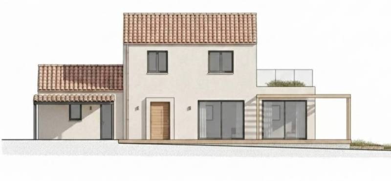  Maison contemporaine intégrée dans le maquis corse à Miomu près de Bastia