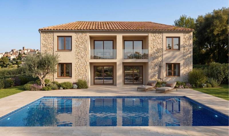 Villa Casa L’Alivetu neuve à divisée en 4 appartements T3 de 67 m² chacun
